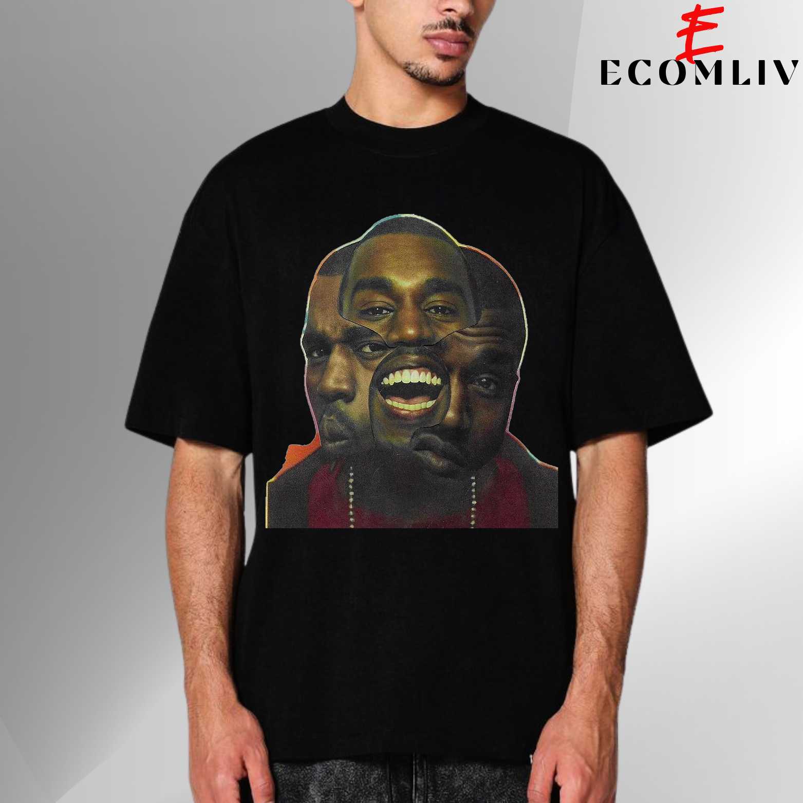 Kanye West Face Graphic Tee, Unisex T-Shirt, Hip Hop Streetwear Shirt